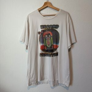 Ovadia & Sons White Jukebox Graphic Short Sleeve T-Shirt Men's Size XXL